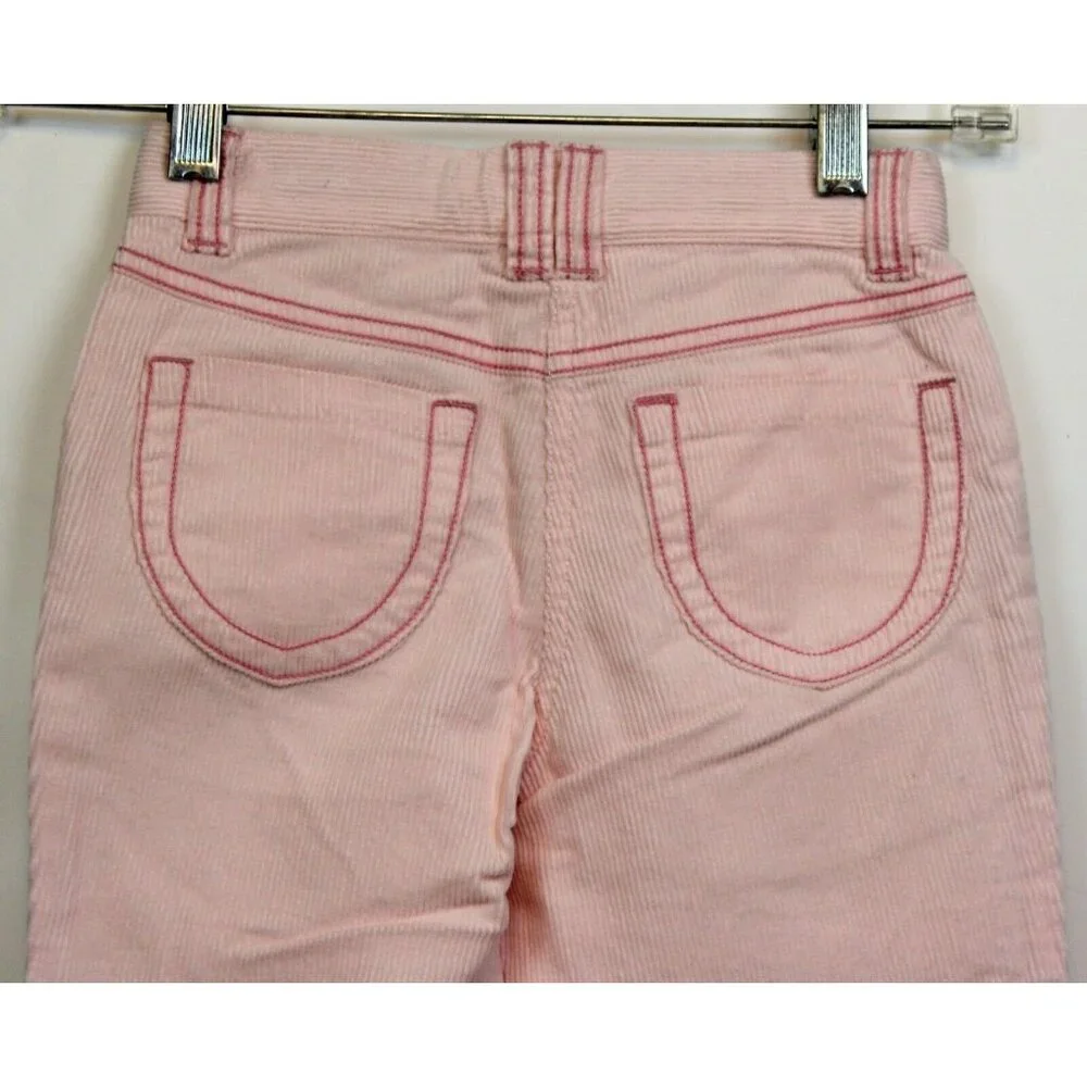 2006 Gymboree Park City Luxe Pink Corduroy Western Seam Pants sz 5 10 NWT Flared
